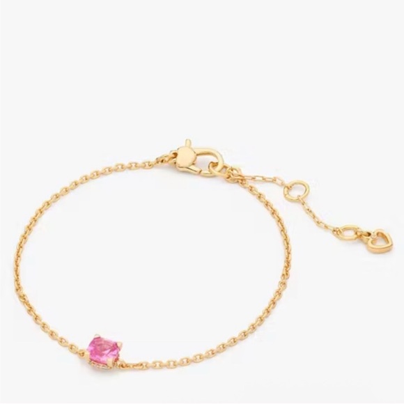 NWT Kate spade Little Luxuries Solitaire Bracelet - rose pink - Picture 2 of 4